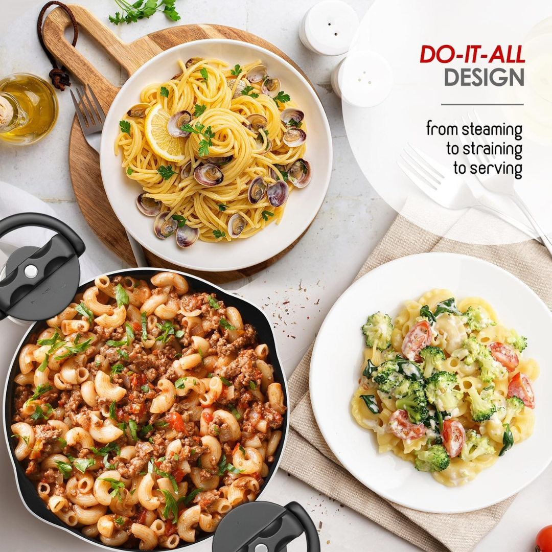 HOMERO Premium Multipurpose Twist Lock Non-Stick Pot