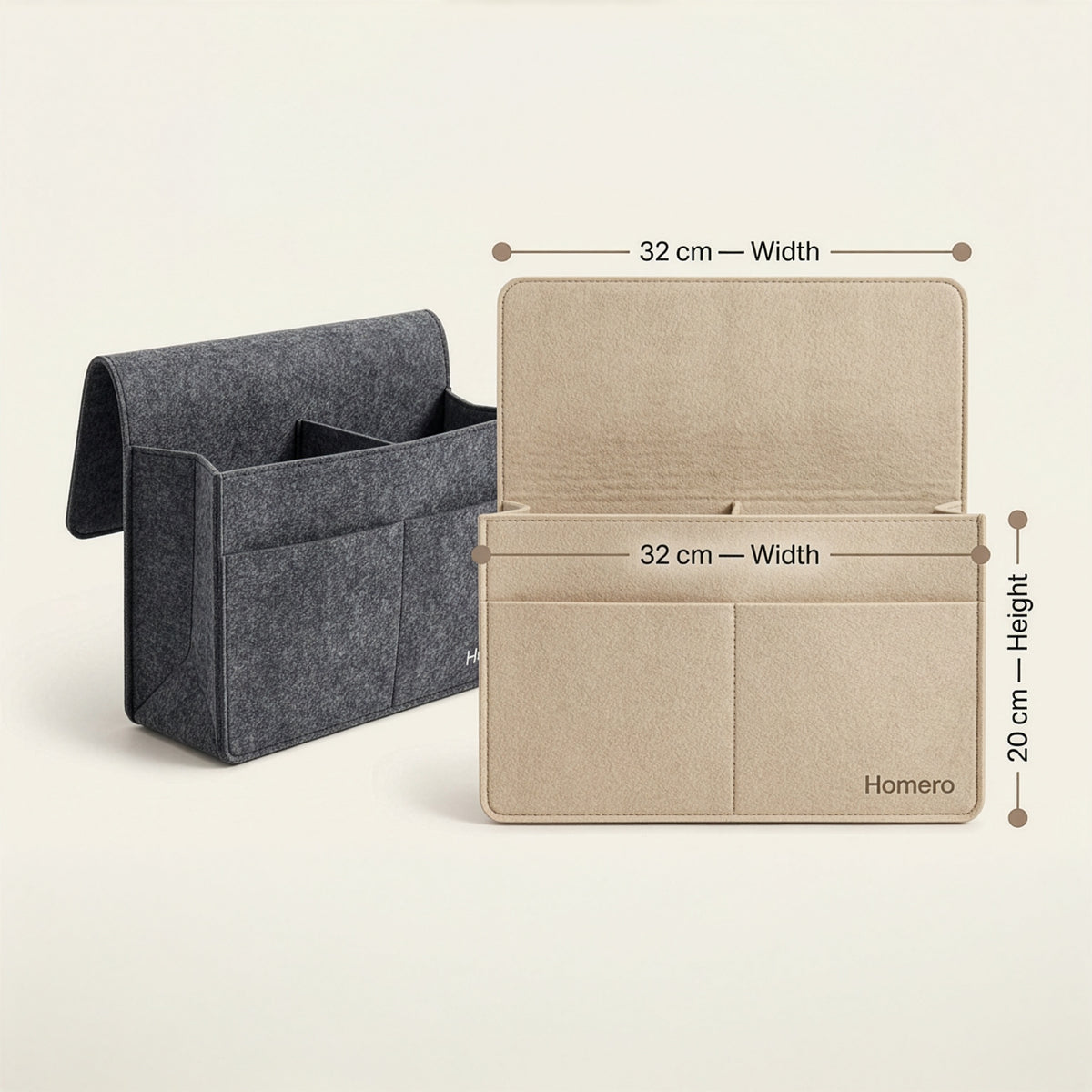 Multipurpose Felt Bedside Storage Organizer Bag