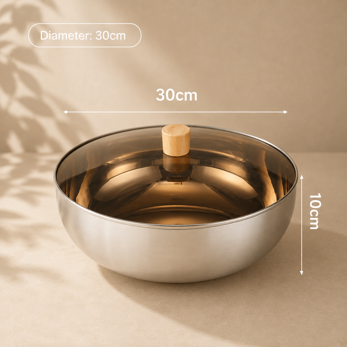 Homero Large-Capacity Stainless Steel Mixing Bowl with Lid