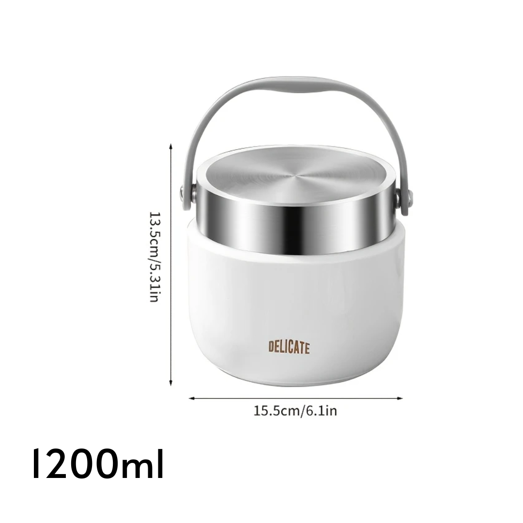 304 Stainless Steel Vacuum Insulated Food Jar with Leak-Proof Lid (1200ml)