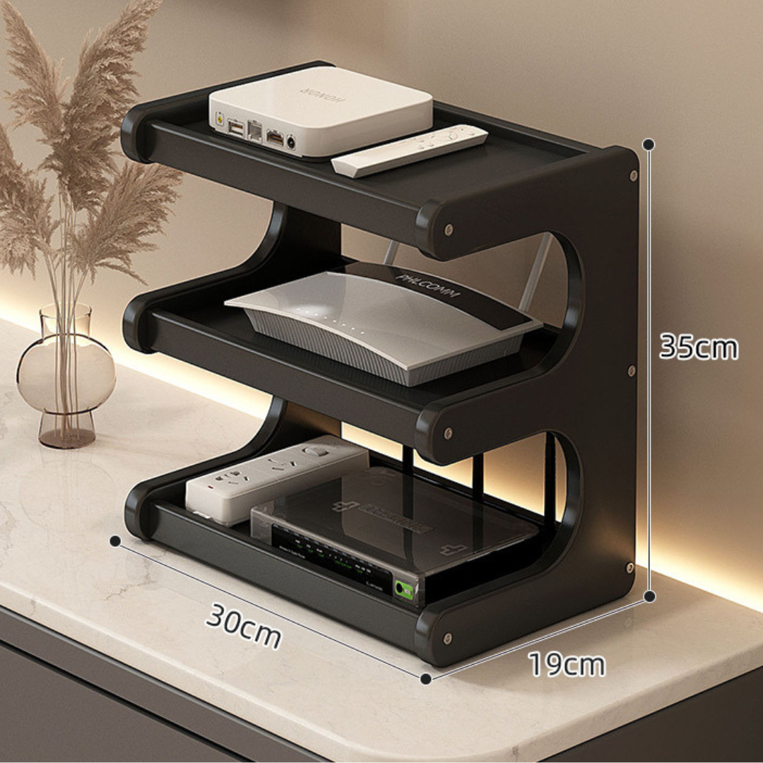 Multipurpose Wooden Router and Storage Rack