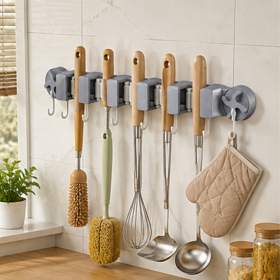 Heavy Duty Suction Cup Mop and Broom Holder