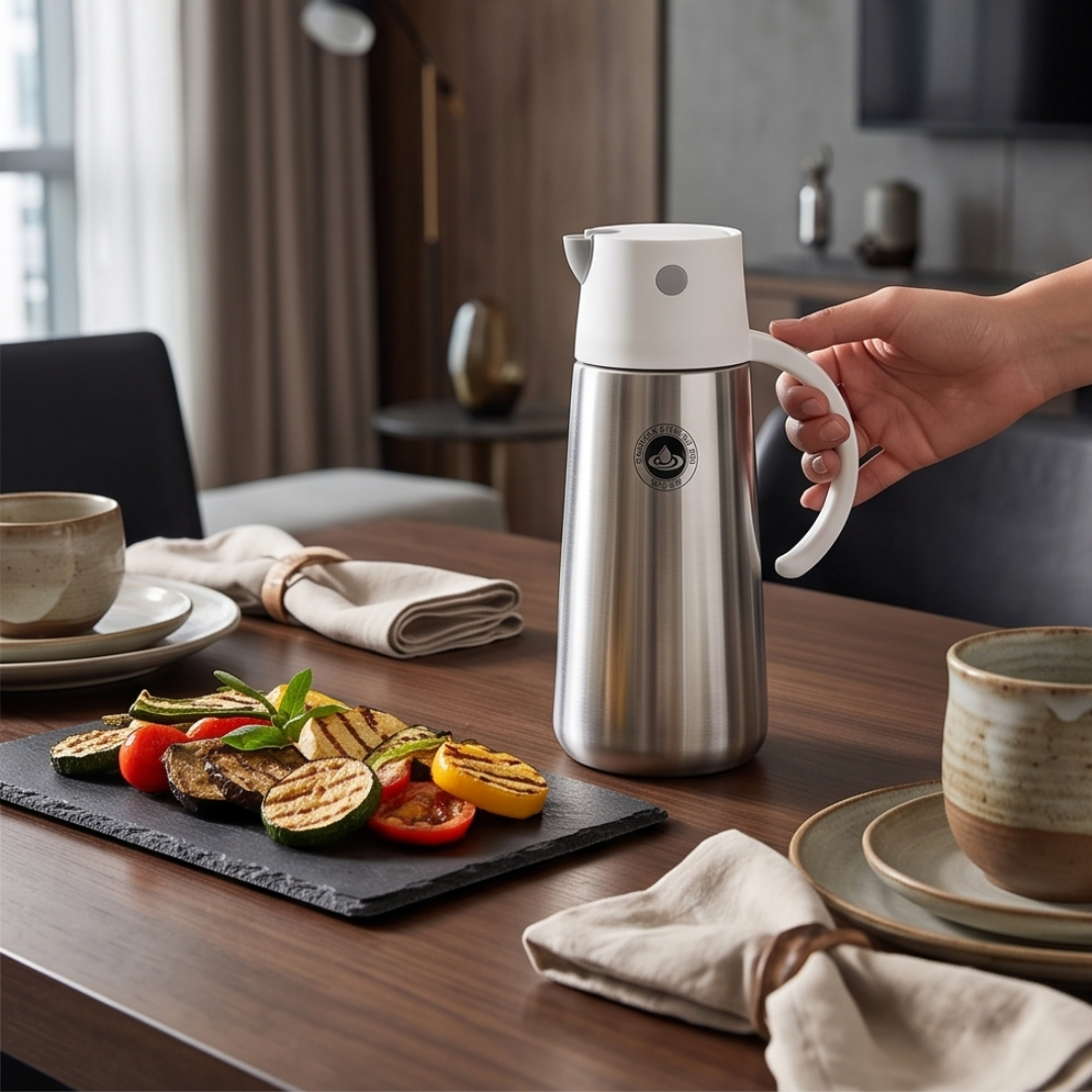Premium Stainless Steel Leakproof Oil Dispenser Bottle