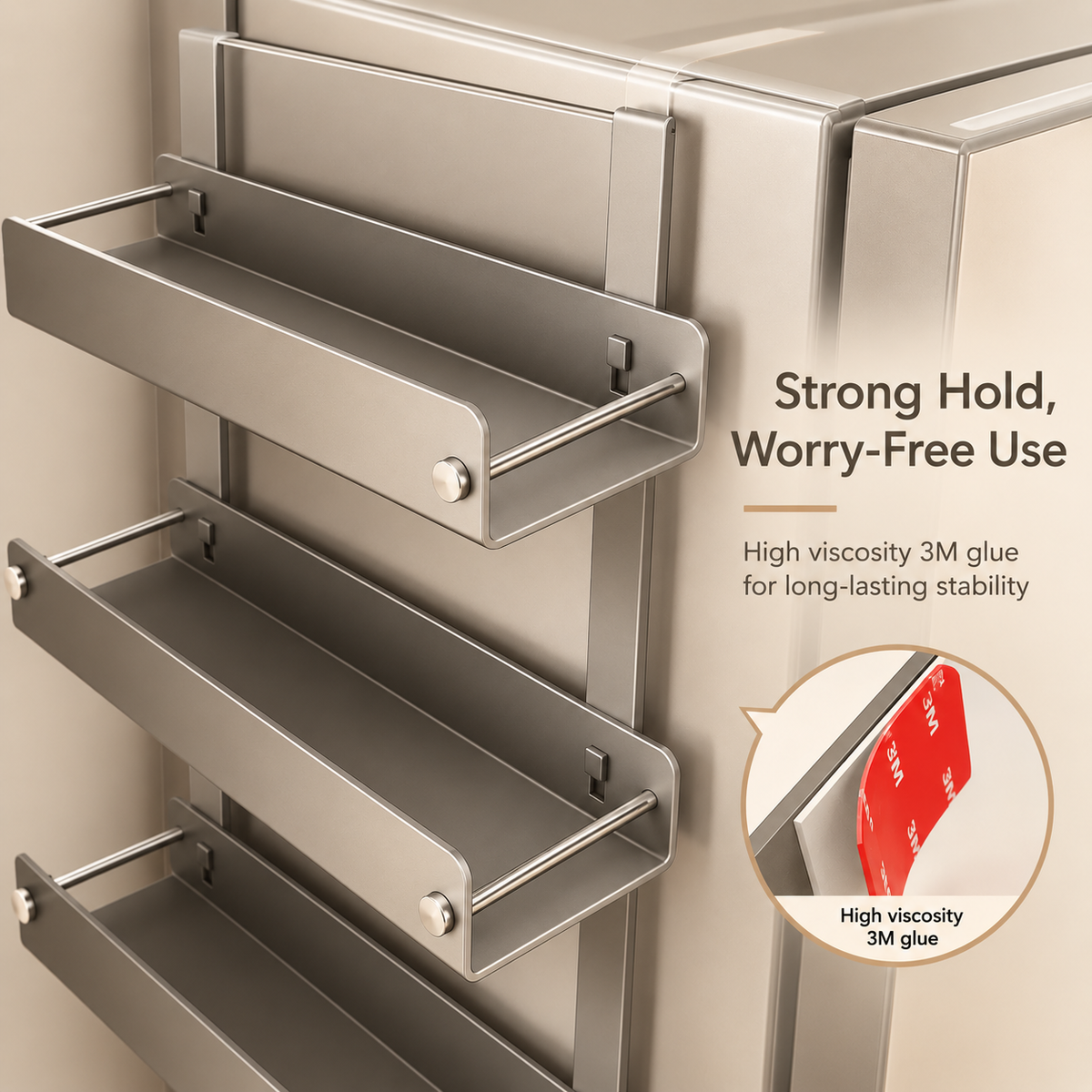 Multi-Layer Carbon Steel Refrigerator Side Storage Rack