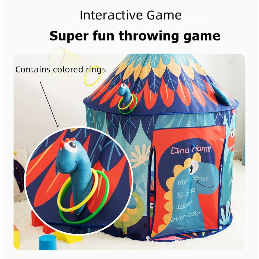 Dinosaur Kids Play Foldable Tent with Ring Game