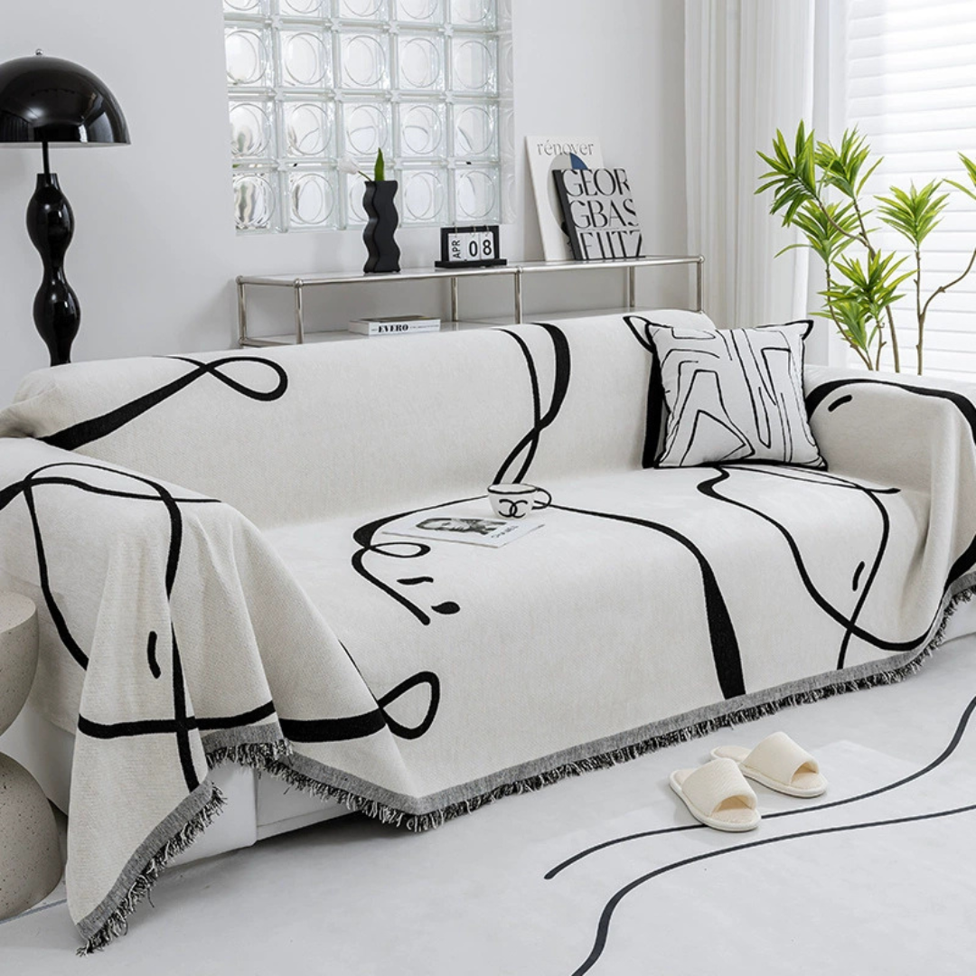 Double Sided Chenille Fabric Non Slip Sofa Cover