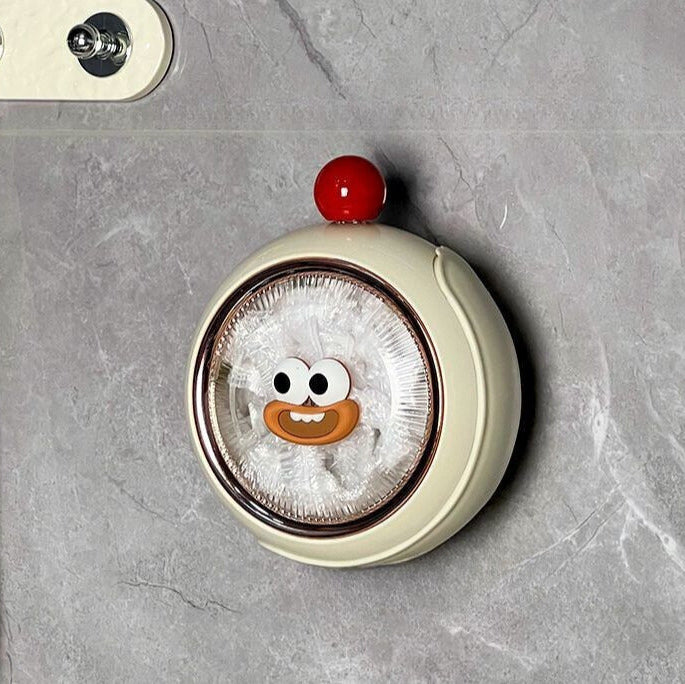 Cute Wall Suction Cup Mounted Kitchen Film Dispenser