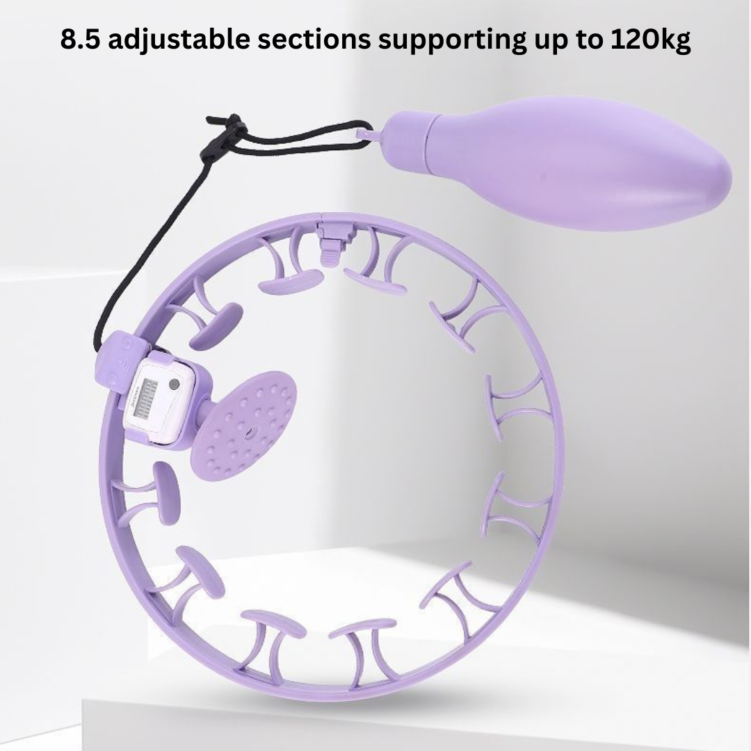 HOMERO Smart 360° Sliding Adjustable Weighted Hula Hoop with Pedometer