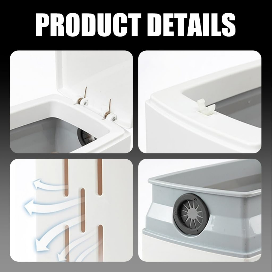 Homero Ultra Slim Bathroom Trash Can with Toilet Brush - 4L