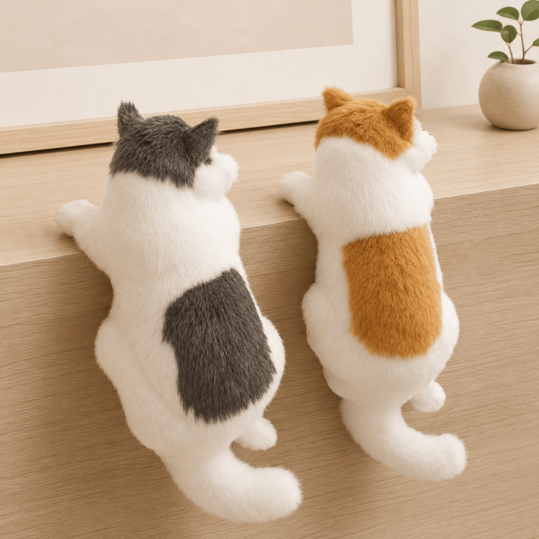 Homero Realistic Design Simulation Plush Hanging Cat