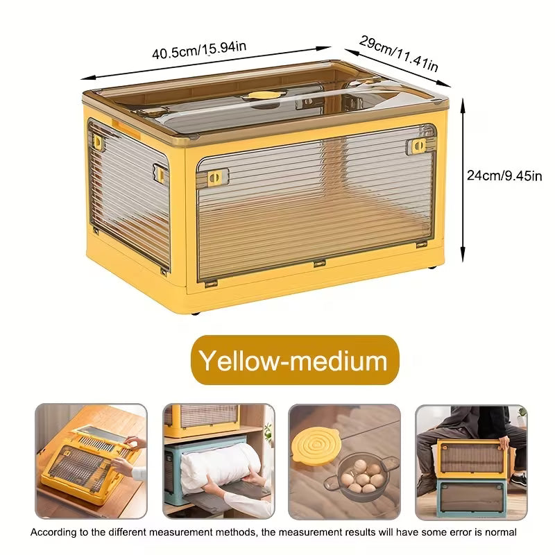 Multi-Purpose Foldable Storage Organizer Box with Wheels