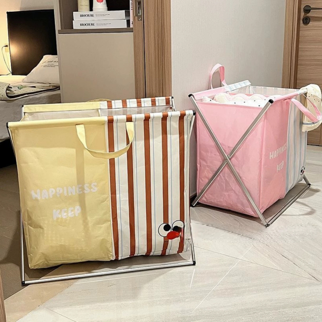 HOMERO Multi-Purpose Dual Compartment Laundry Folding Basket