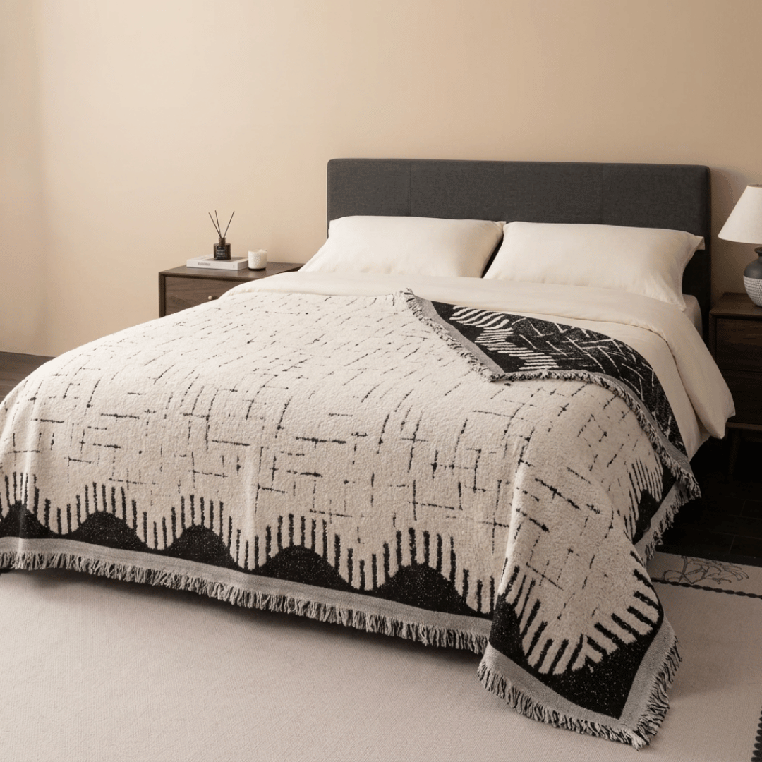 Luxury Chenille Fabric Reversible Sofa Throw Cover