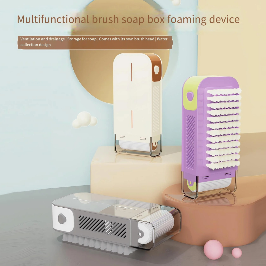 Homero Multifunctional Soap Box with Brush Foaming Design