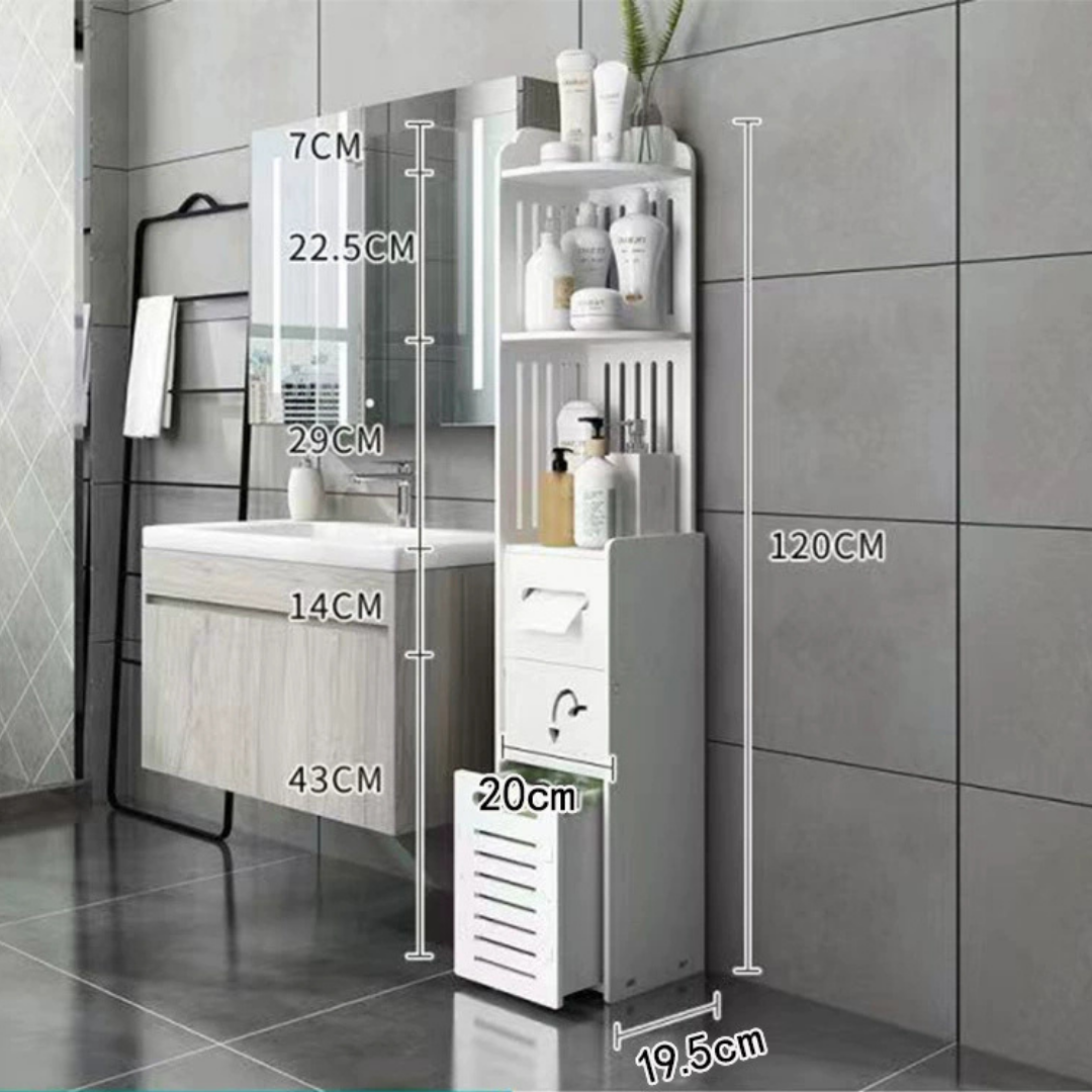 Multi-Purpose Space Saving 3 Tier Slim Home Storage Cabinet