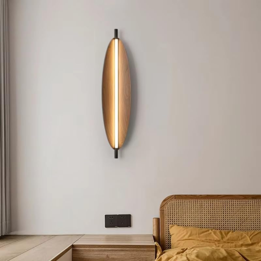 HOMERO Brown Leaf Design Modern LED Wall Lamp