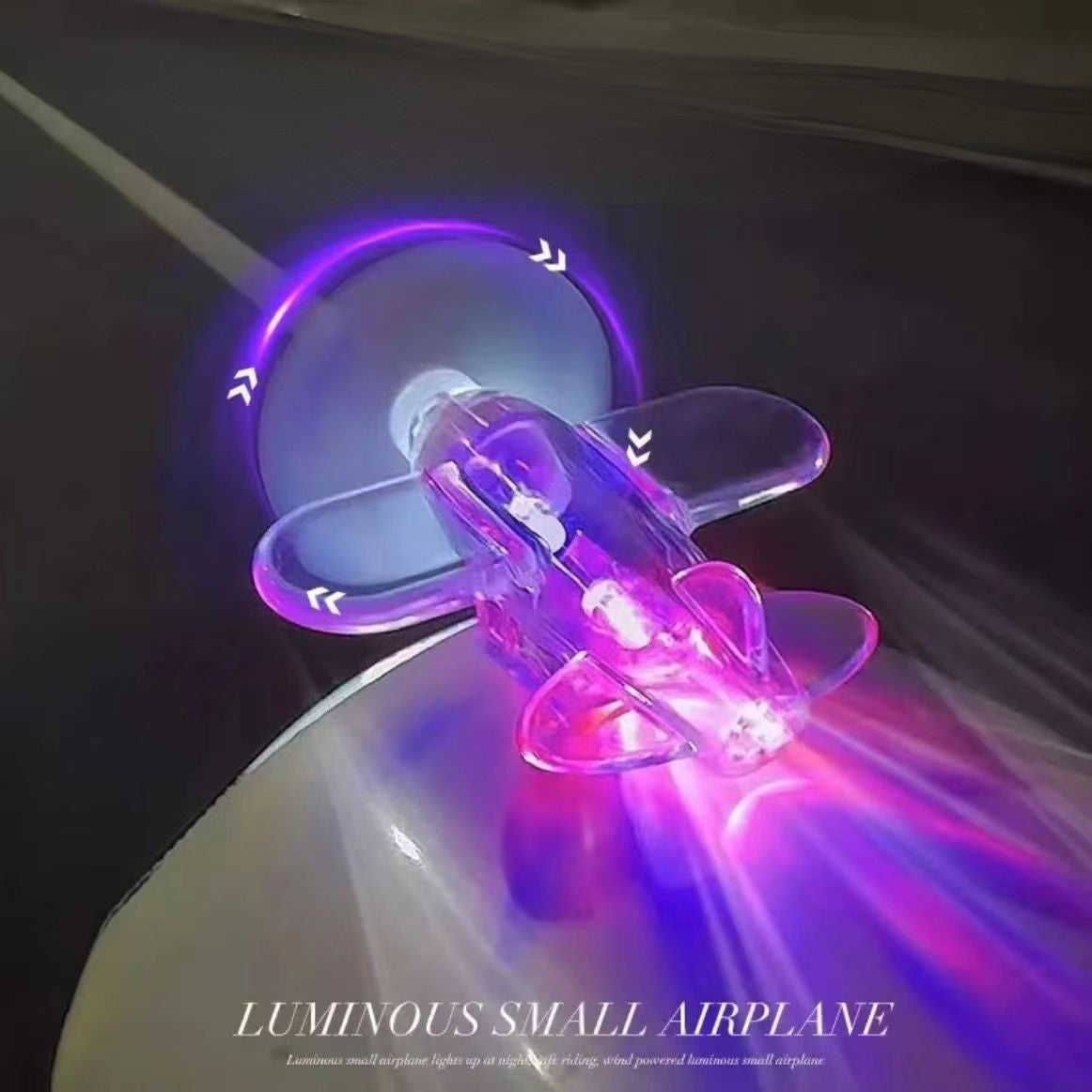 Homero Airplane Style Decorative LED Light for Car and Bike (Multicolor)