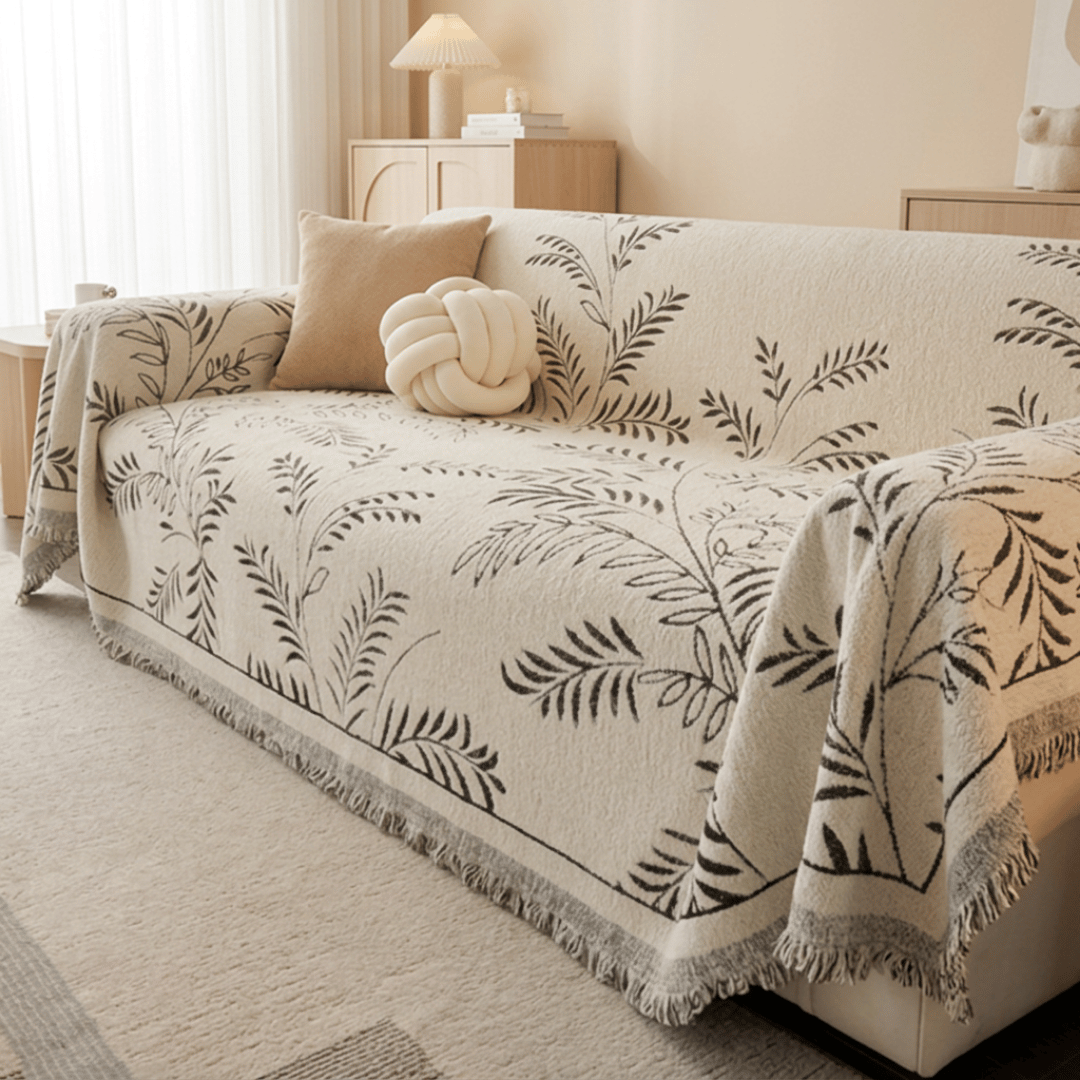 Elegant Reversible Anti Slip Chenille Fabric Sofa Cover