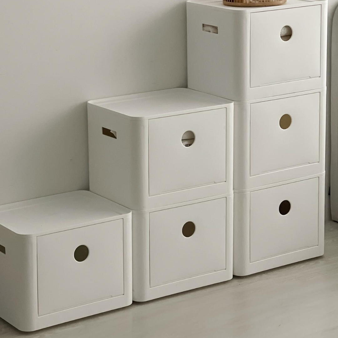Dual Opening  Modular Plastic Storage Cabinet Organizer - 50L