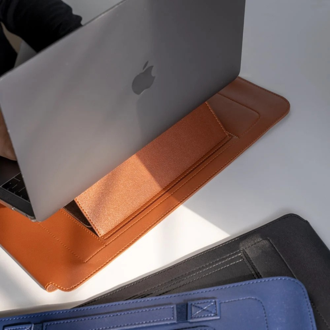Multipurpose Personalized Laptop Sleeve with Foldable Stand and Mouse Pad
