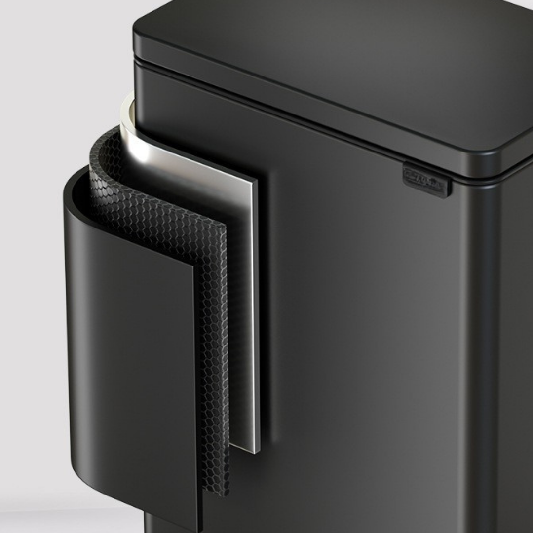 HOMERO Slim One-Press Lid System Dual Bucket Dustbin - 7L Size