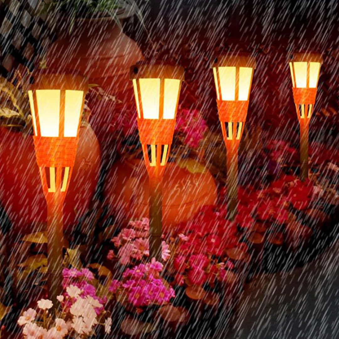 Homero Solar Flame Garden Light Outdoor Waterproof Design