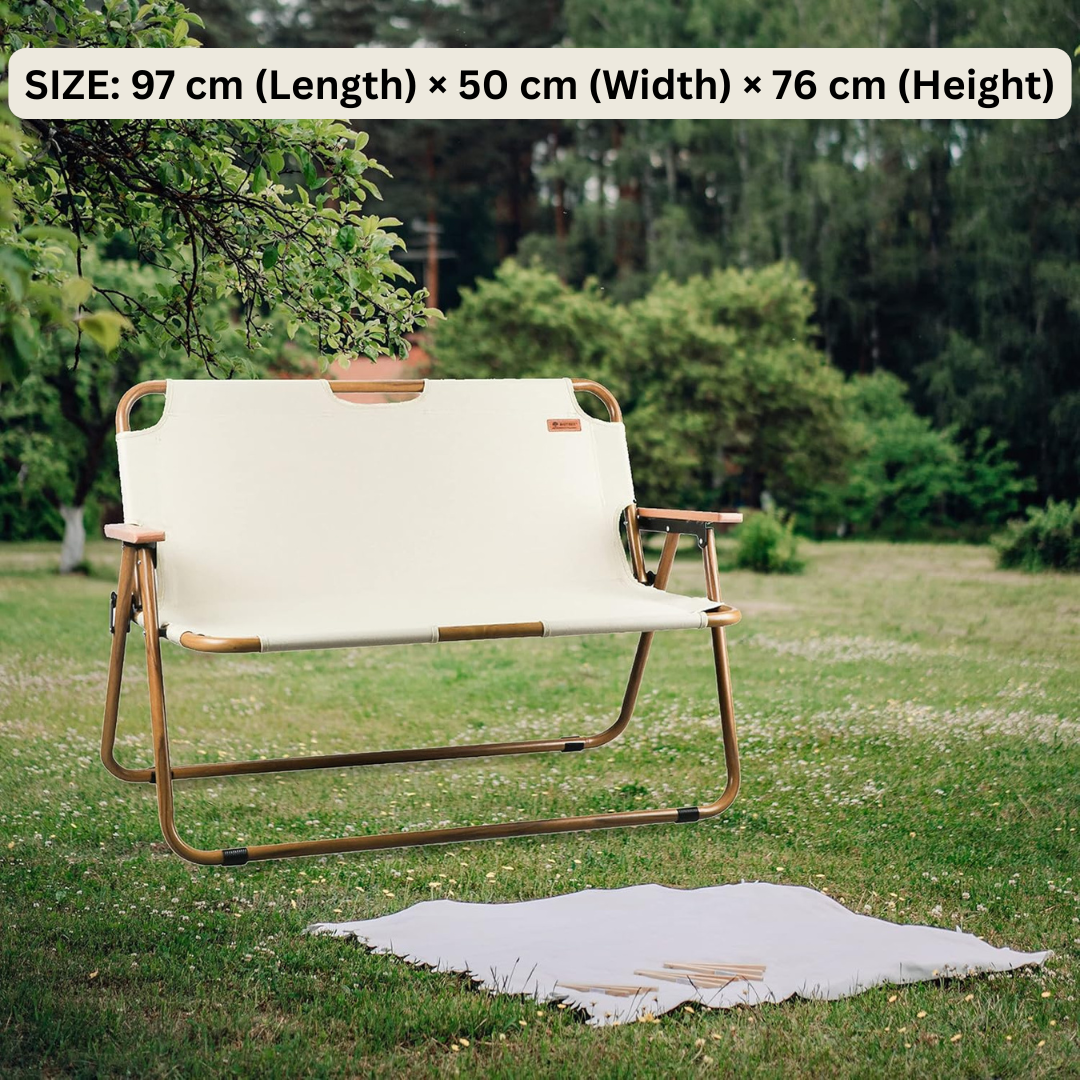 Homero Portable Outdoor Double Folding Chair Premium 600D Oxford Cloth Design