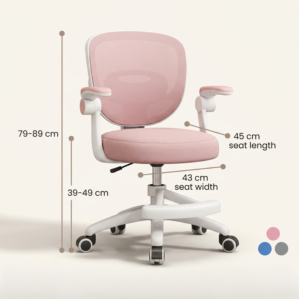 Homero Mesh Comfort Adjustable Height Ergonomic Study Chair