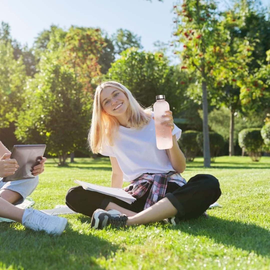 HOMERO Motivational Water Bottle with Time Marker Leakproof - 1000ml Capacity