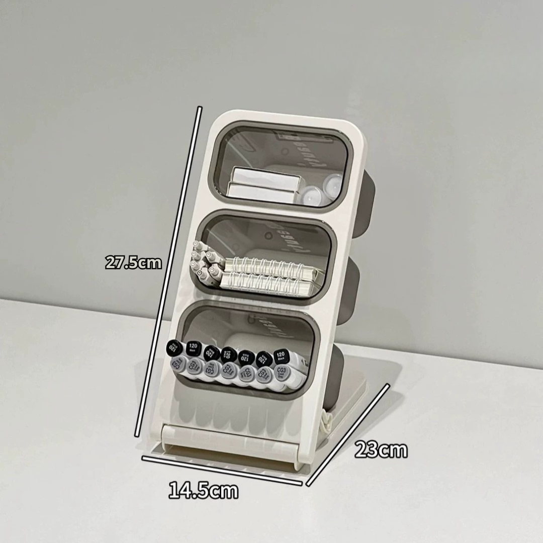 Homero Multi-Layer Oblique Storage Box with 3 and 6 Grids – 27.5cm Height