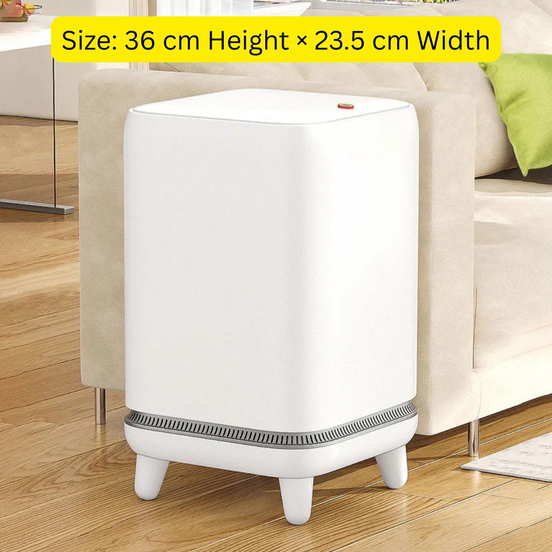 HOMERO Automatic Adsorption Slim Design Airtight Lid Dustbin with Leg 15L