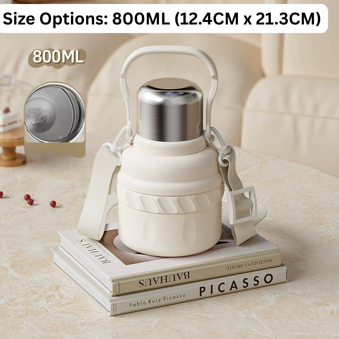 HOMERO Artistic Stainless Steel Double Layer Thermos Cup