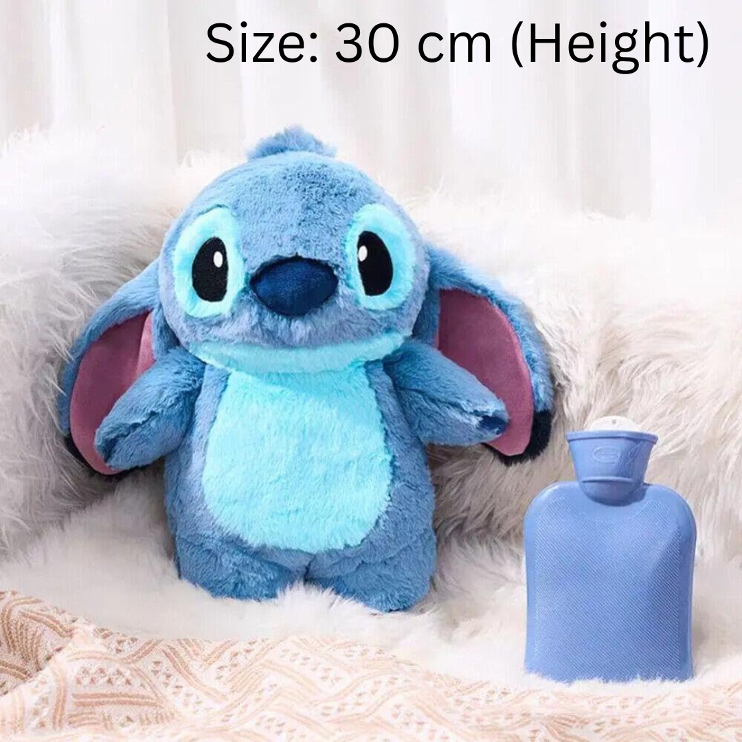 Homero Cartoon Cute Stitch Plush Hot Water Bottle
