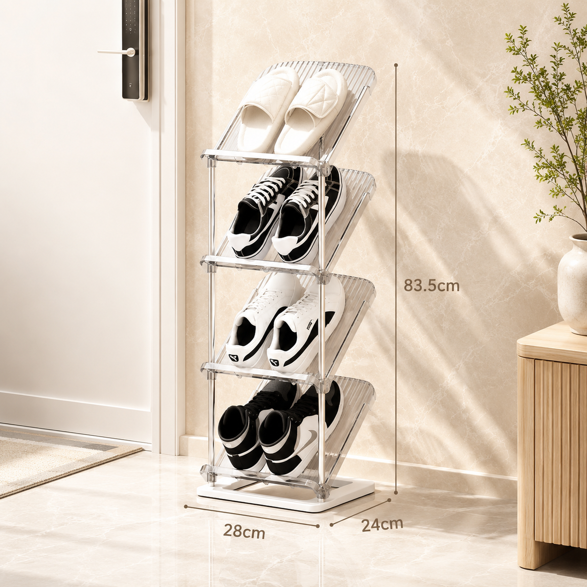 Homero Elegant Multi-Tier Outdoor Shoe and Utility Rack