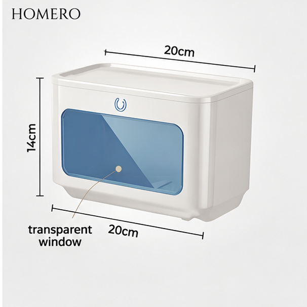 Wall Mounted Tissue Paper Holder with Magnetic Lid