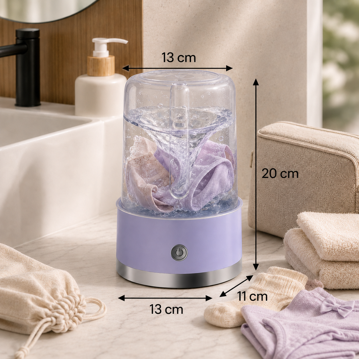 Travel Friendly Wireless Mini Washing Machine