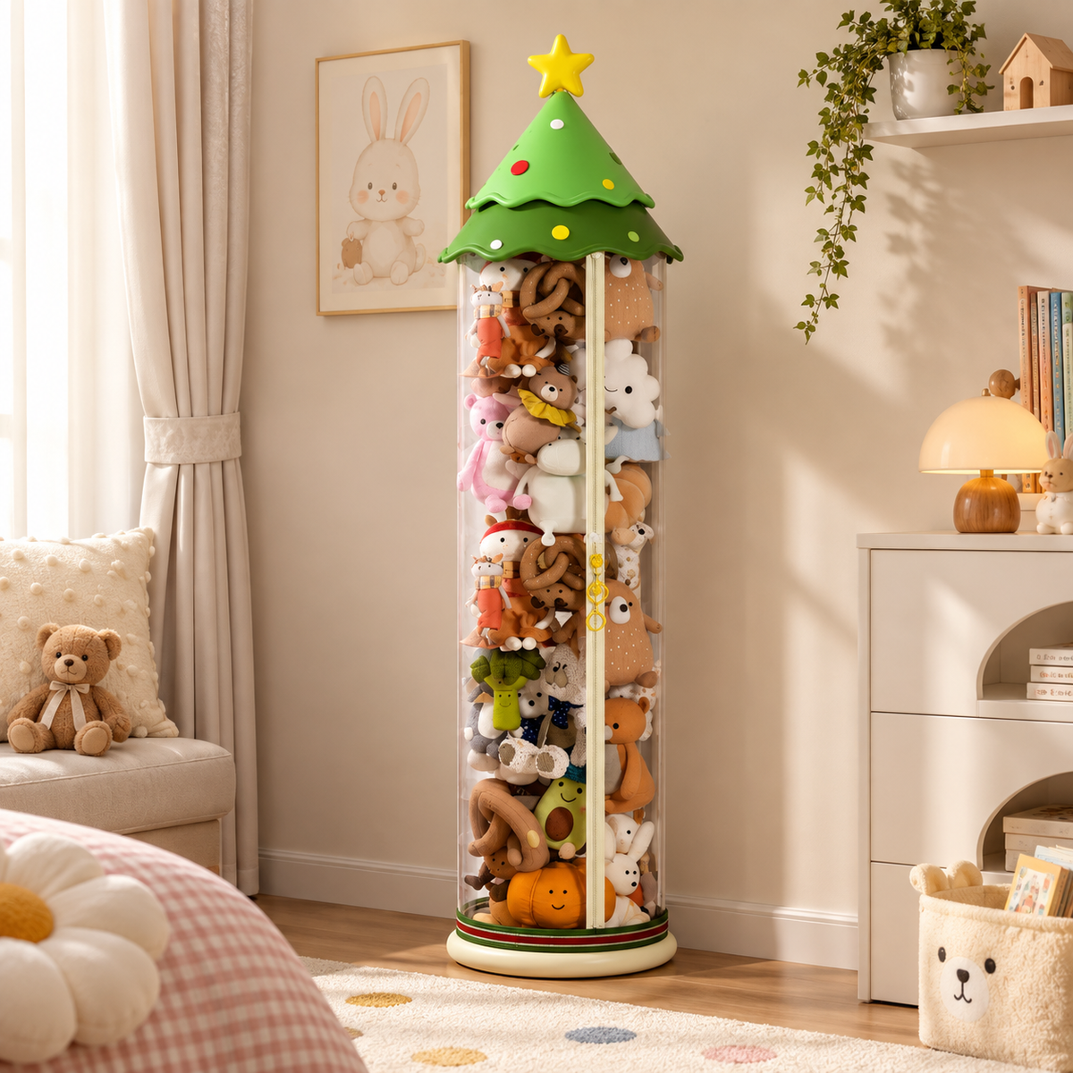 Clear Vertical Christmas Toy Tower Organizer