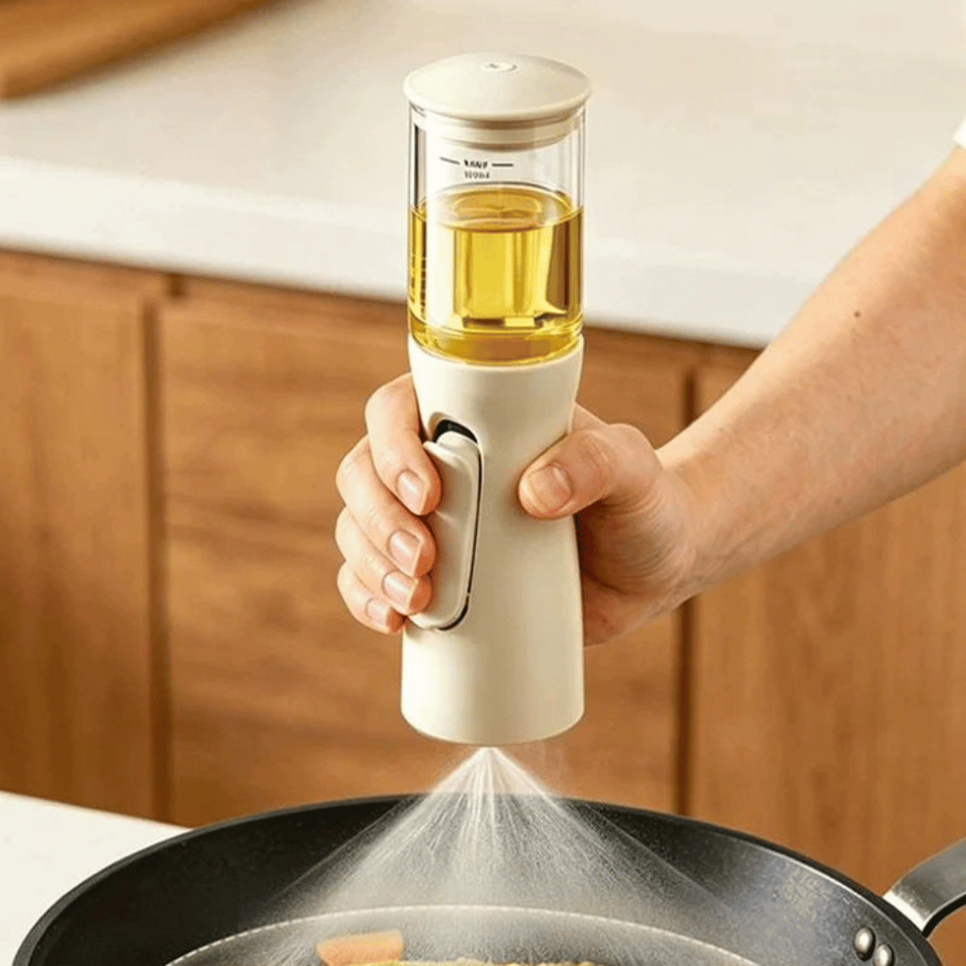 Premium Borosilicate Glass Oil Sprayer with 3D Circular Mist