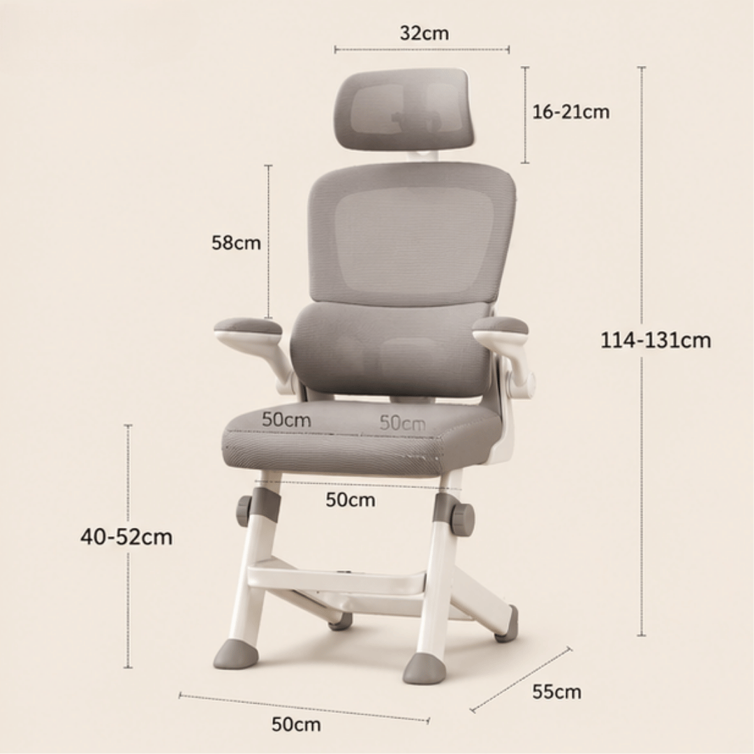 Modern Ergonomic Home Office Chair With Breathable Mesh Adjustable Armrests Headrest and Lumbar Support