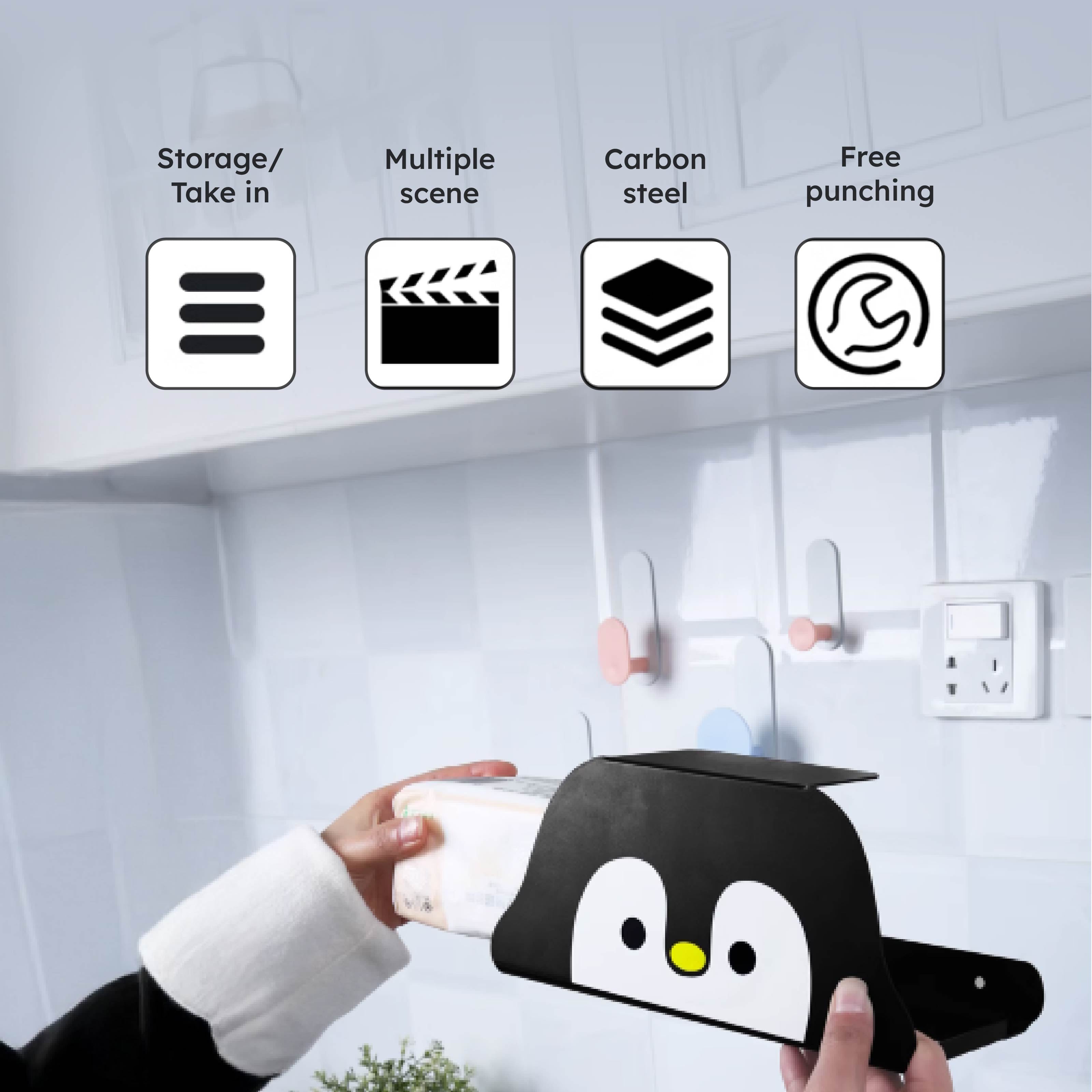 Cute Compact Magnetic Tissue Paper Holder