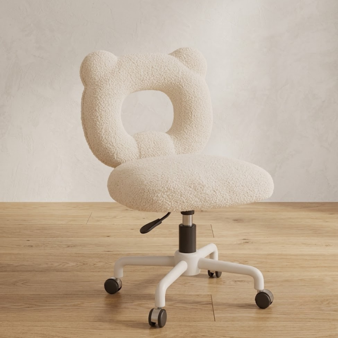 Premium 360° Swivel Upholstered Chair with Adjustable Height & Soft Cushioned
