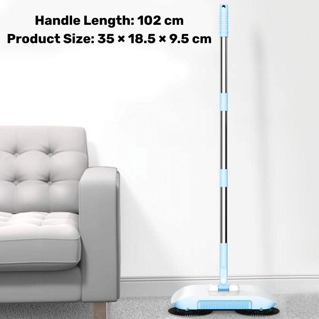 3 in 1 Hand Push Sweeper Mop Broom with Dustbin Household Floor Cleaning Tool