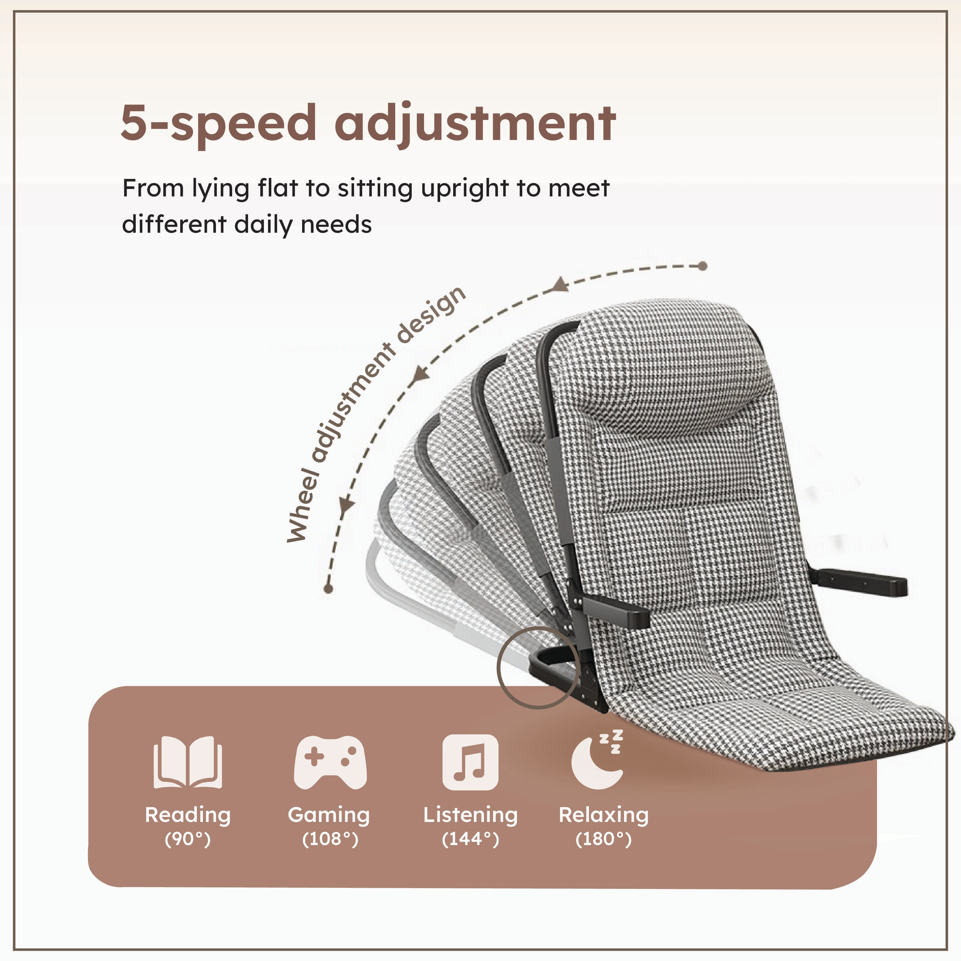 HOMERO Foldable Design Ergonomic Reclining Comfortable Floor Chair