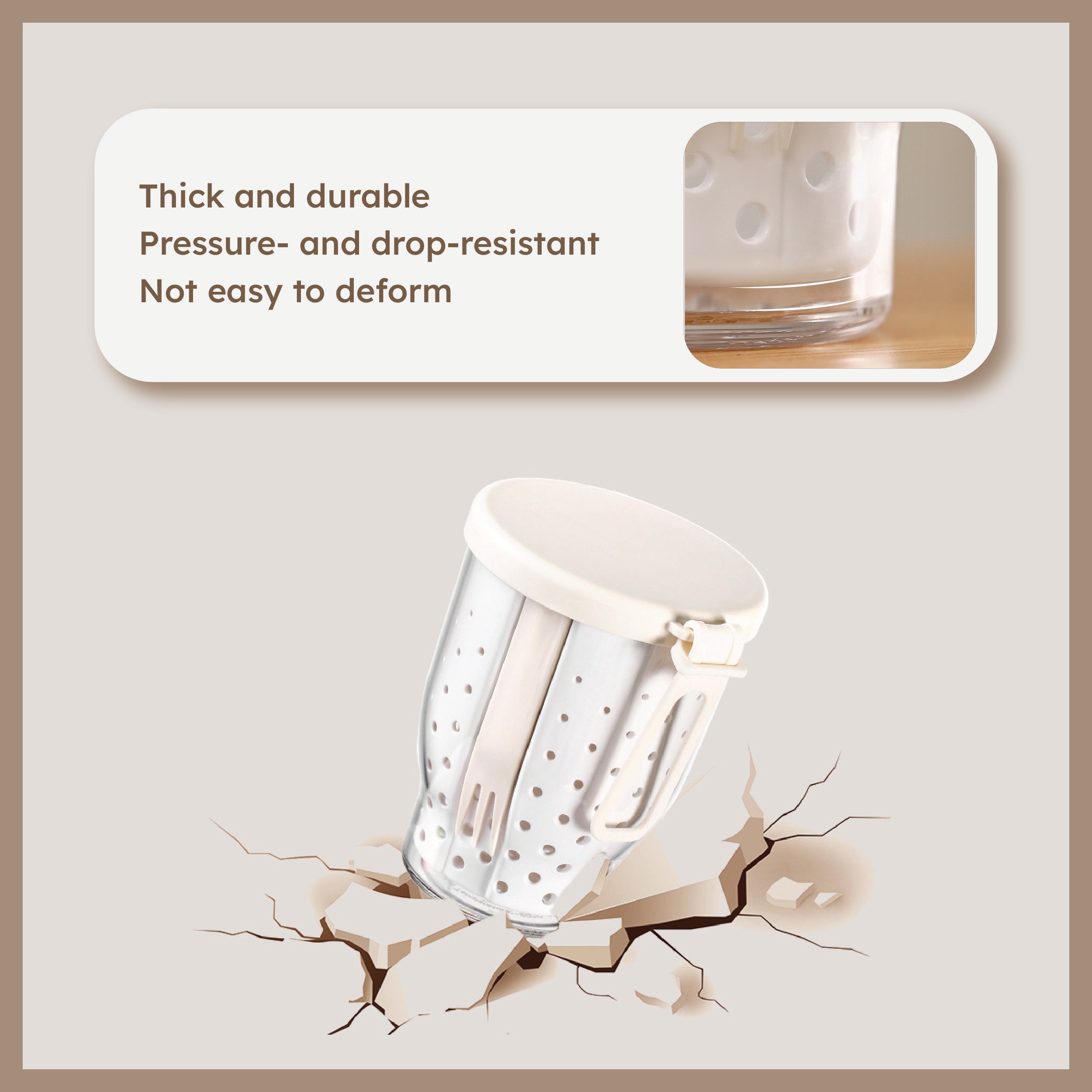 HOMERO Multi Functional Travel Fruit Storage Cup With Fork - 760ML Capacity