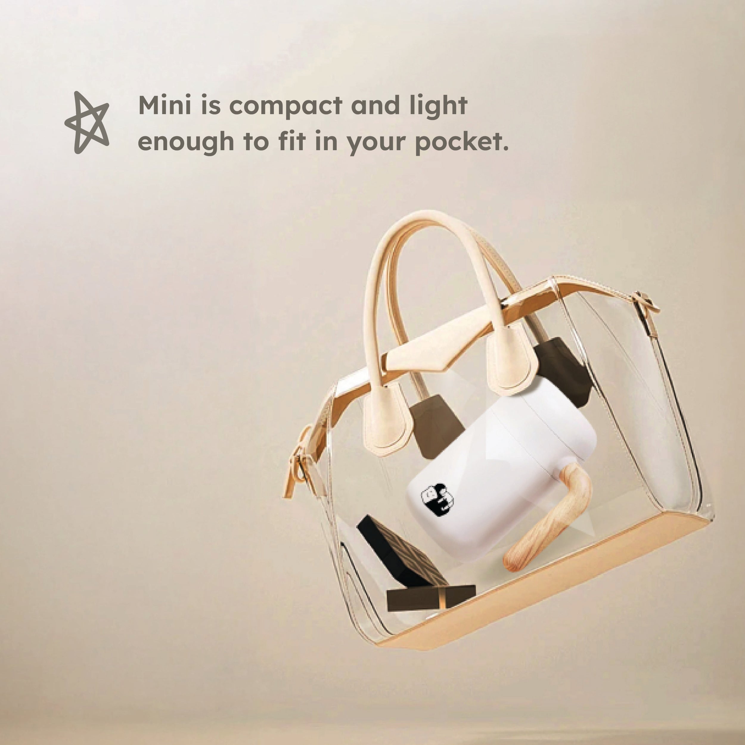 HOMERO Stainless Steel Automatic Stirring Mug with Wooden Handle - 420ml