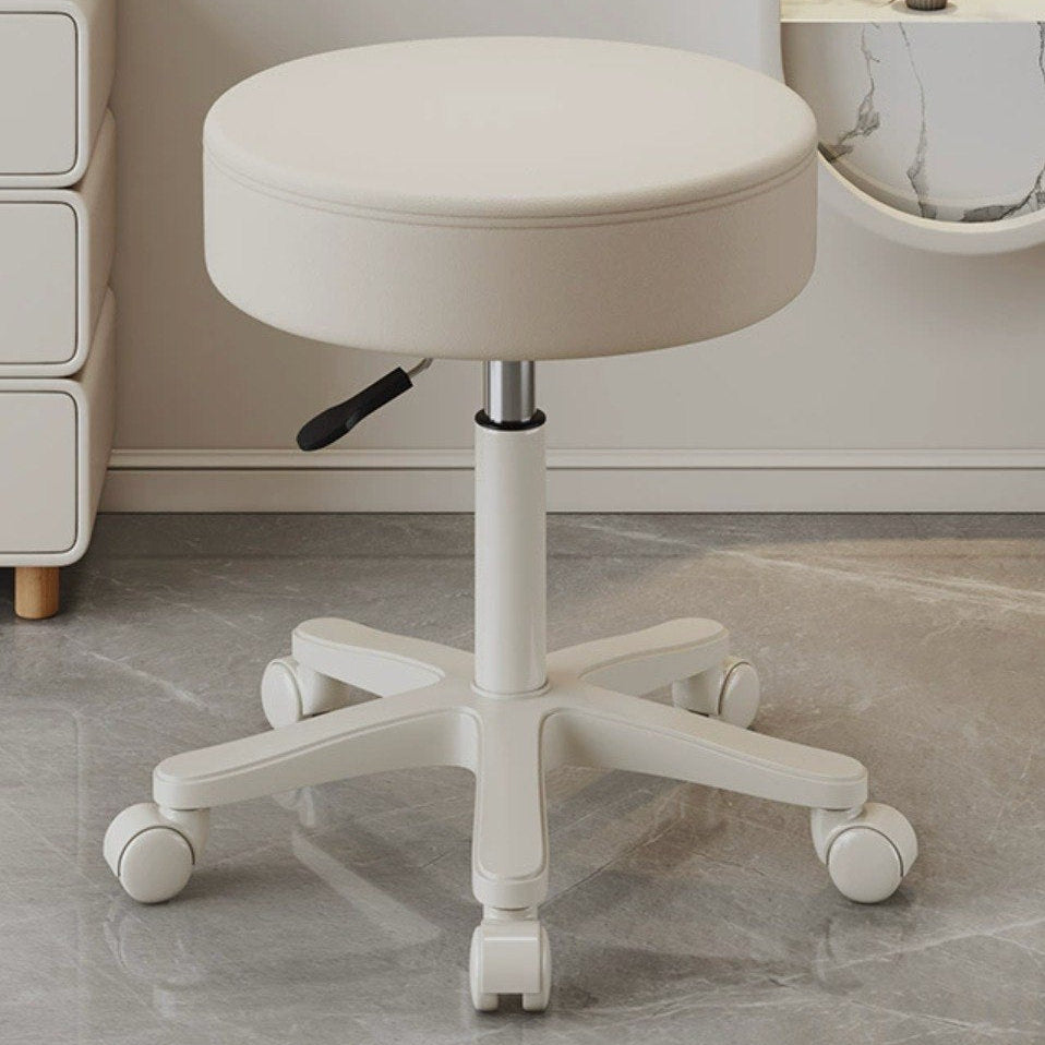 Height Adjustable Soft Cushioned Seat Rolling Stool
