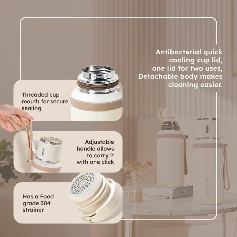 Homero Premium Stainless Steel Thermal Water Bottle - 800ml