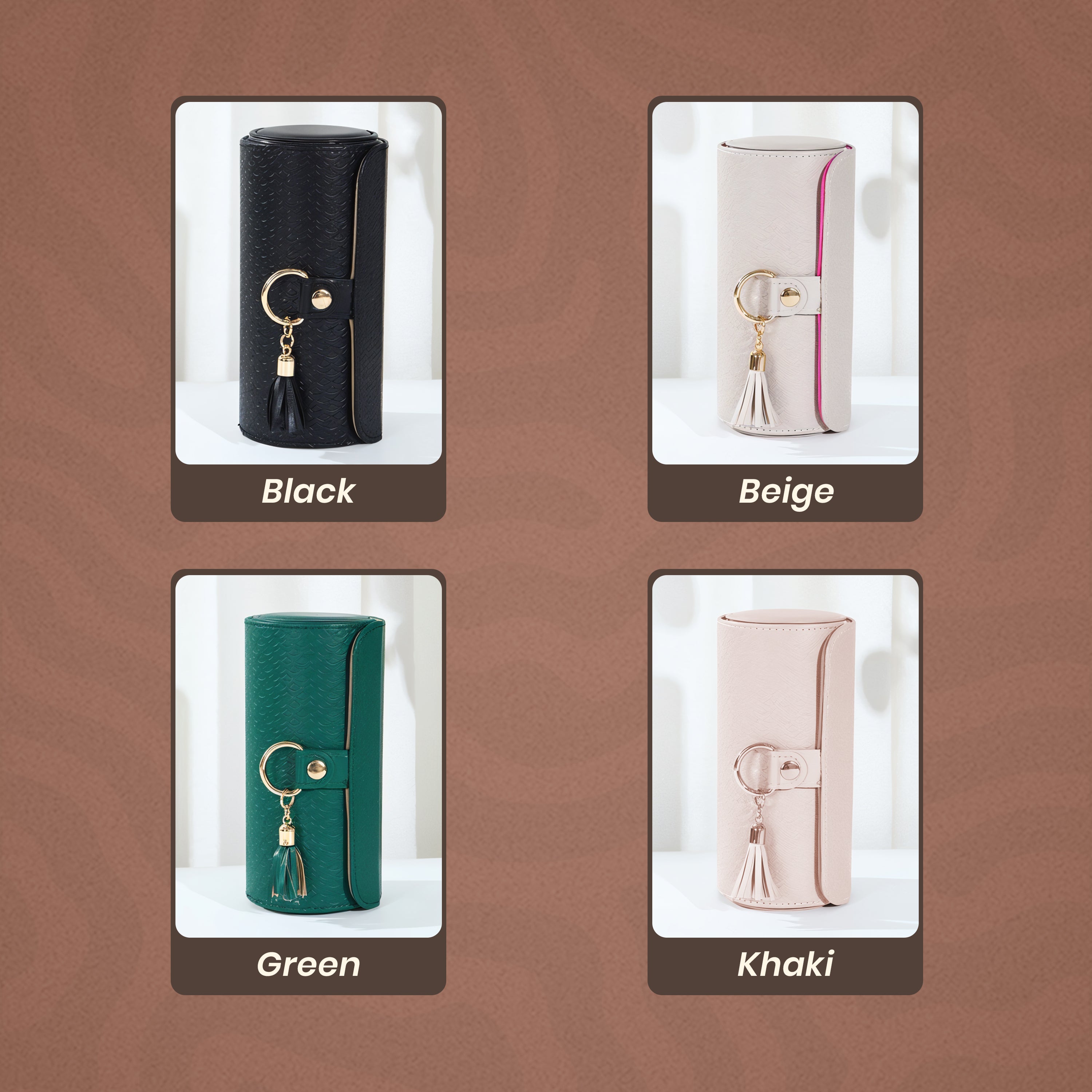 Homero Stylish and Portable 3-Layer Foldable Jewellery Case