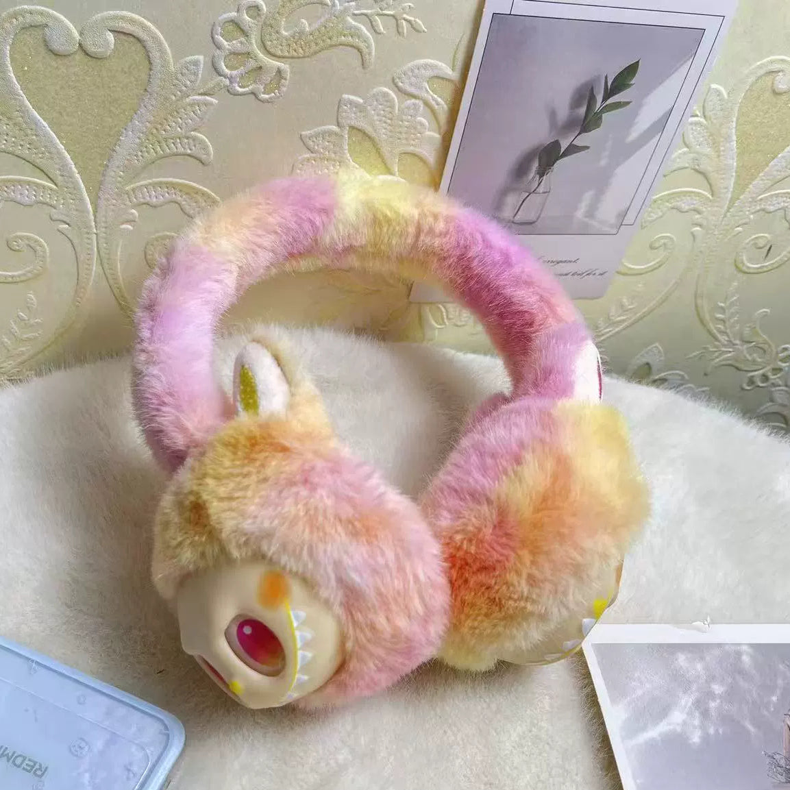 Cute Cartoon Labubu Soft Plush Earmuffs