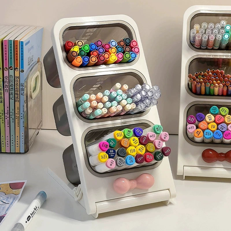 Homero Multi-Layer Oblique Storage Box with 3 and 6 Grids – 27.5cm Height